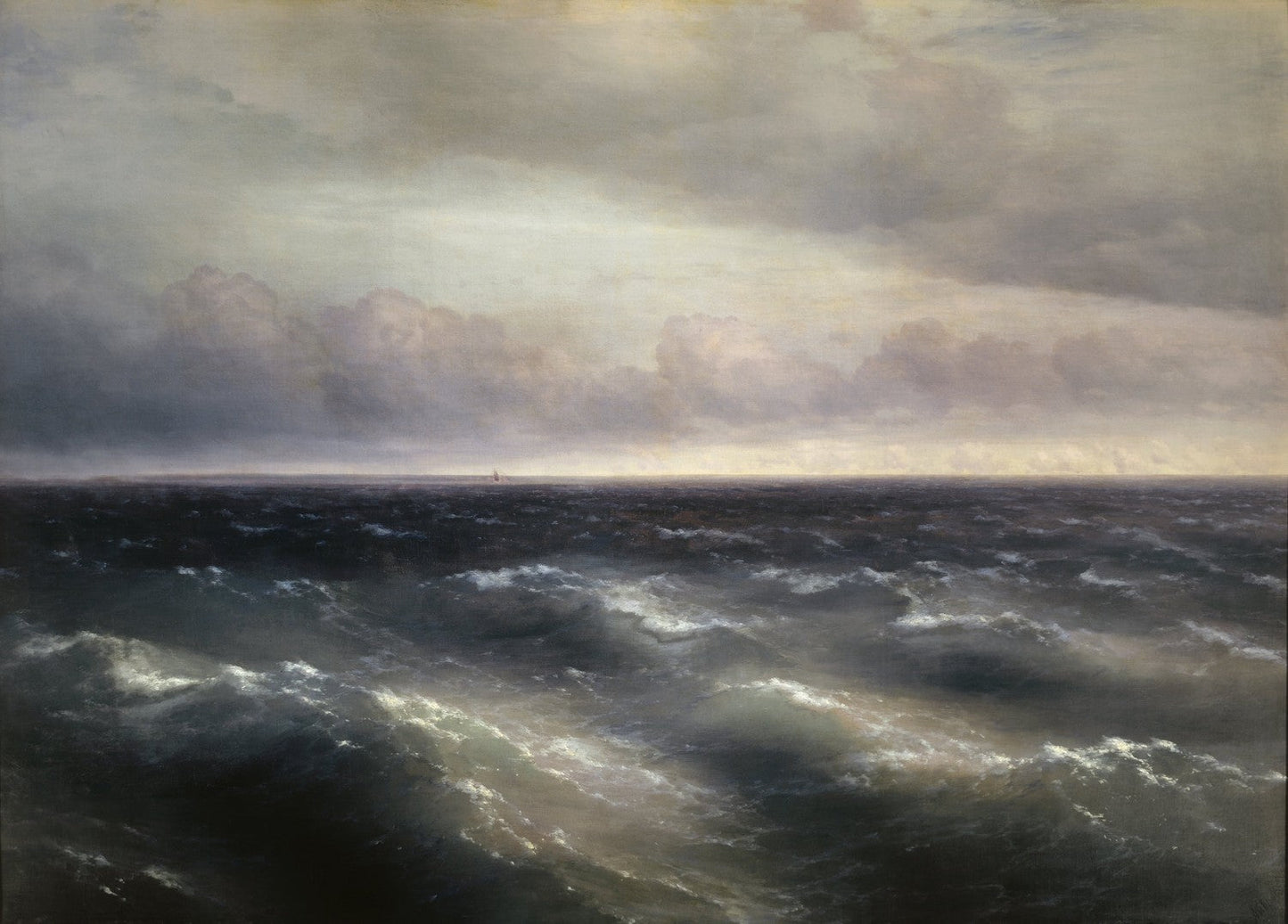 The Black Sea. (A storm begins to whip up in the Black Sea) by Ivan Aivazovsky