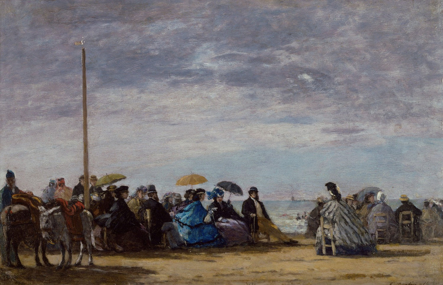 The beach by Eugène Boudin