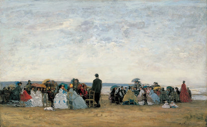 The Beach near Trouville by Eugène Boudin