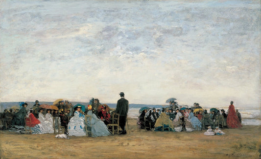 The Beach near Trouville by Eugène Boudin