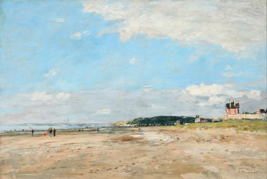 The Beach at Benerville, Low Tide by Eugène Boudin