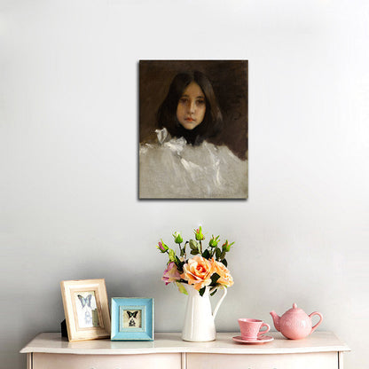 The Artist's Daughter Alice - by William Merritt Chase