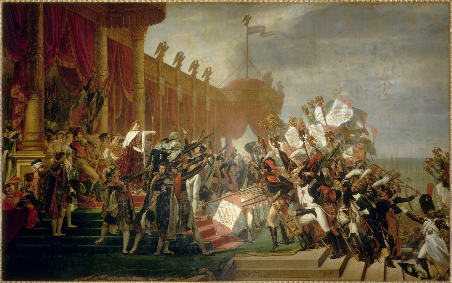 The Army takes an Oath to the Emperor after the Distribution of Eagles by Jacques-Louis David