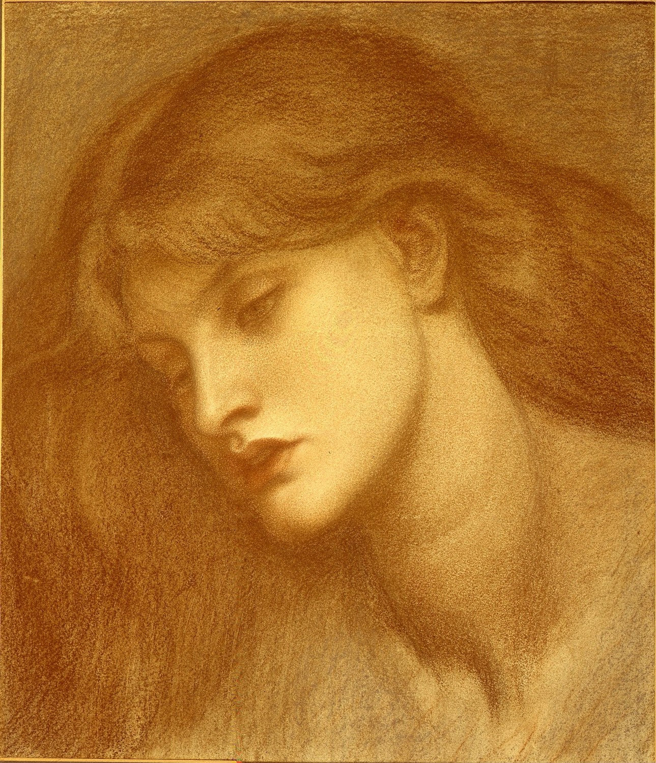 Study for 'The Blessed Damozel' by Dante Gabriel Rossetti