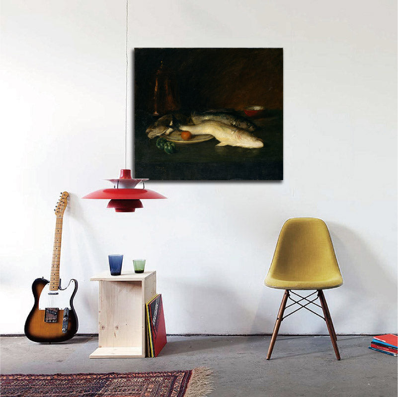 Still Life: Fish - by William Merritt Chase