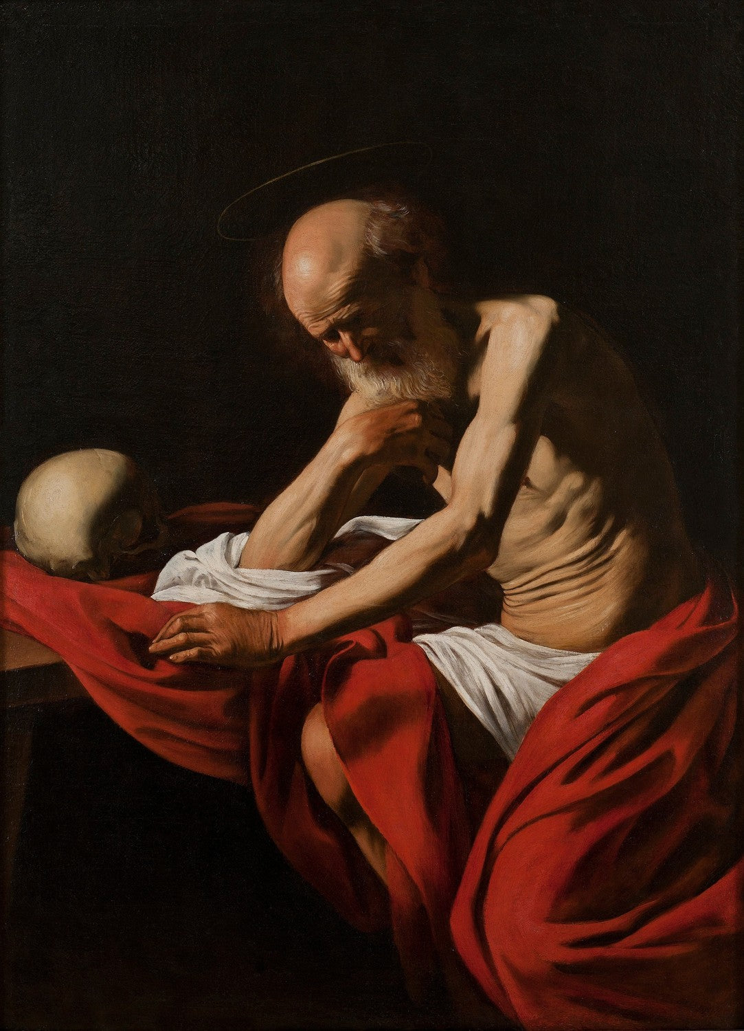 St Jerome Meditating by Caravaggio