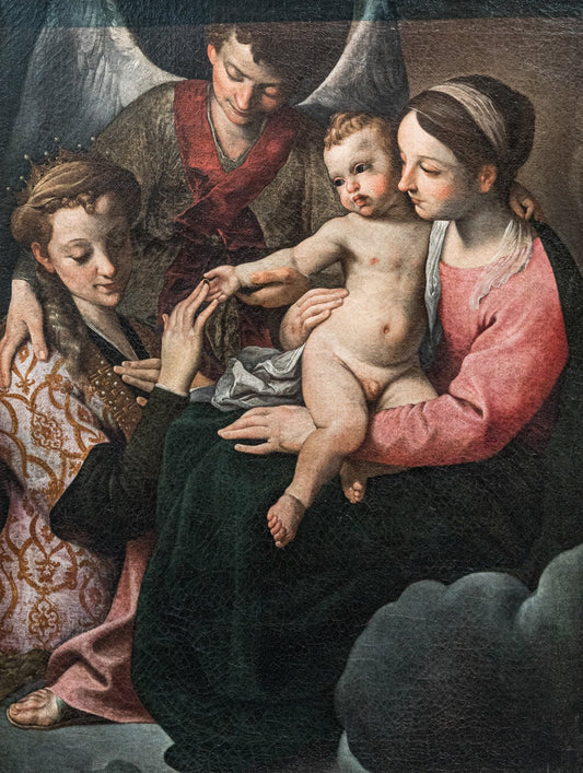 Sposalizio mistico di santa Caterina by Annibale Carracci