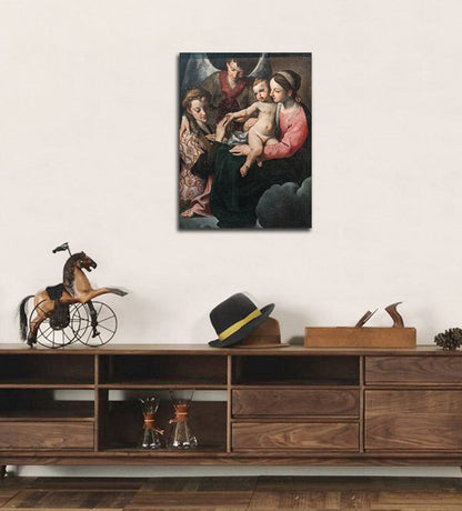 Sposalizio mistico di santa Caterina - by Annibale Carracci