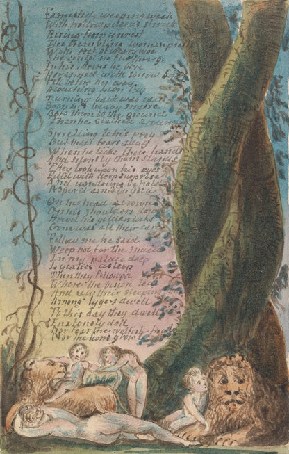 Songs of Innocence and Experience,  pl. 40: 'The Little Girl found' pl. 2, 'Famish'd weeping...' by William Blake