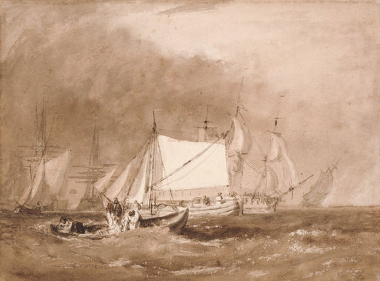 Shipping Scene, with Fishermen by J. M. W. Turner