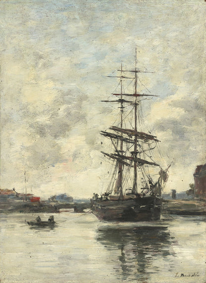 Ship on the Touques by Eugène Boudin