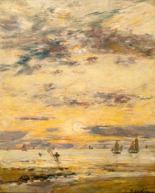 Seascape. Sunset by Eugène Boudin