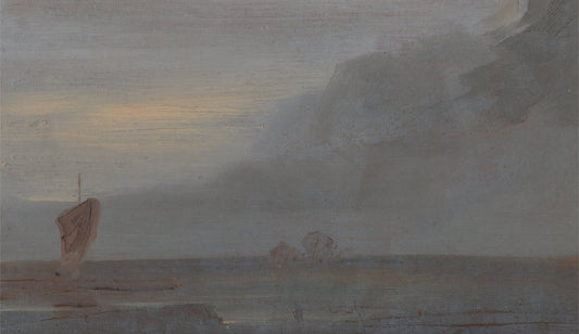 Seapiece with Boats: Evening by J. M. W. Turner