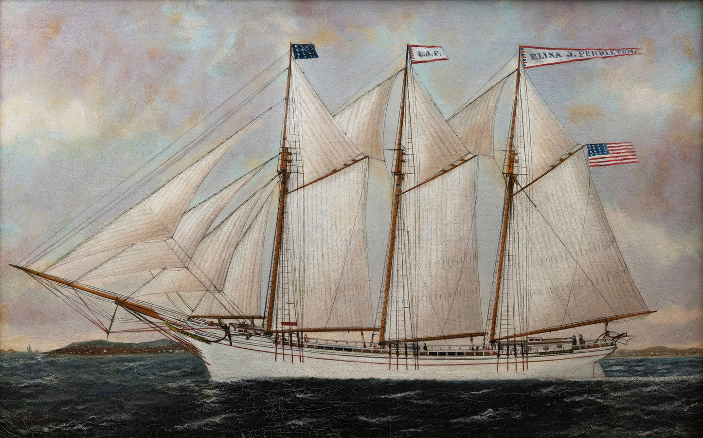 Schooner ELIZA J. PENDLETON by William Pierce Stubbs