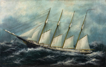 Schooner Augustus Palmer by William Pierce Stubbs