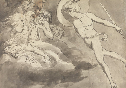 Satan Approaching the Court of Chaos by William Blake