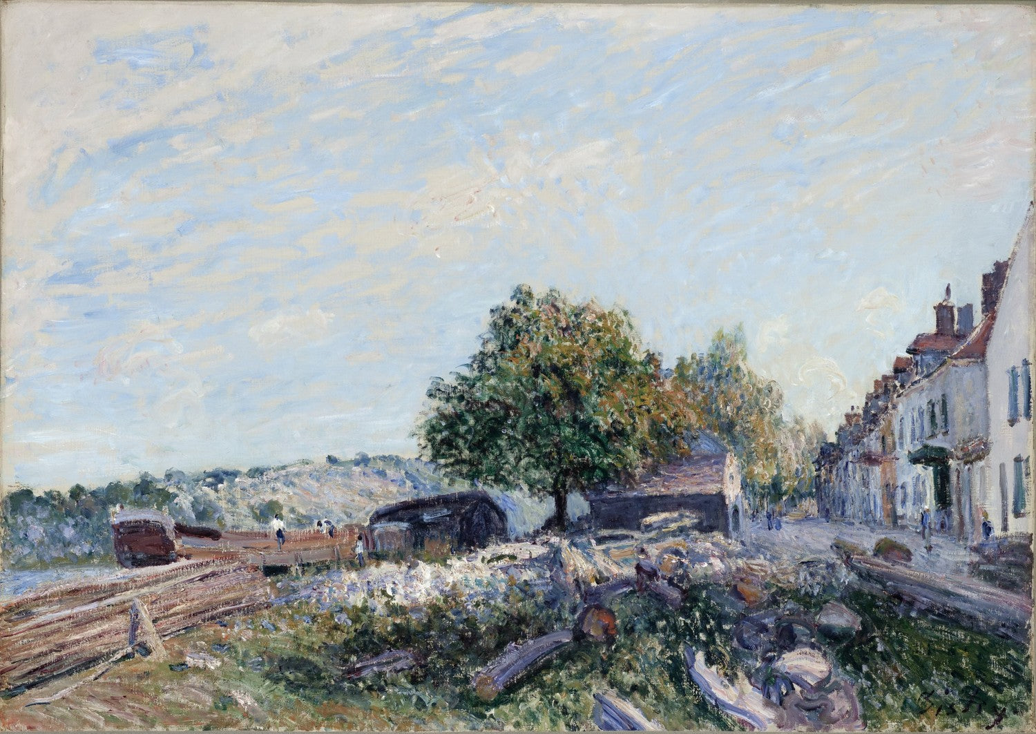 Saint Mammès-Morning by Alfred Sisley