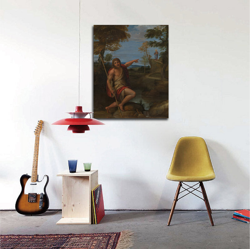 Saint John the Baptist Bearing Witness - by Annibale Carracci