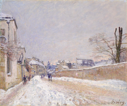 Rue Eugène Moussoir at Moret: Winter by Alfred Sisley