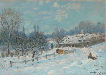 Road to Louveciennes, Snow Effect by Alfred Sisley