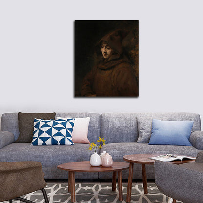Rembrandts zoon Titus in monniksdracht - by Rembrandt