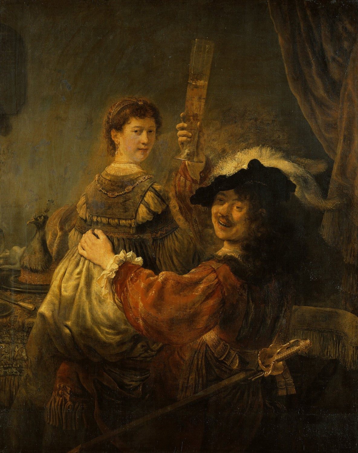 Rembrandt and Saskia in the Scene of the Prodigal Son by Rembrandt