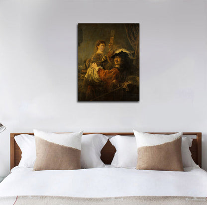 Rembrandt and Saskia in the Scene of the Prodigal Son - by Rembrandt