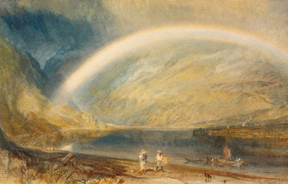 Rainbow: A View on the Rhine from Dunkholder Vinyard, of Ostersprey and Feltzen below Bosnart by J. M. W. Turner