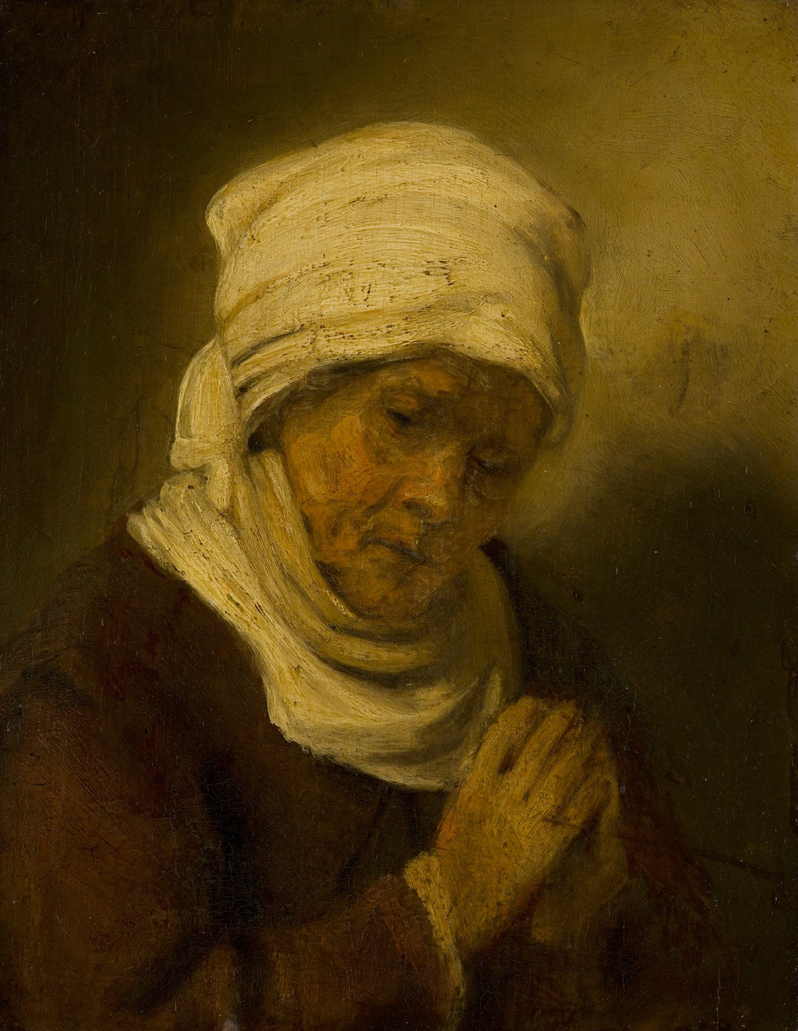 Praying Woman by Rembrandt