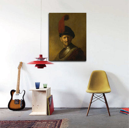 Portret van een man, misschien Rembrandts vader, Harmen Gerritsz. van Rijn - by Rembrandt