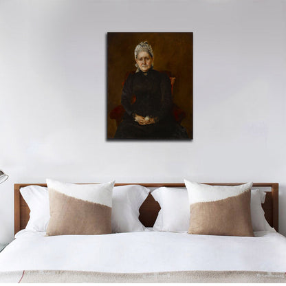 Portrait of My Mother (Sarah Swaim Chase) - by William Merritt Chase