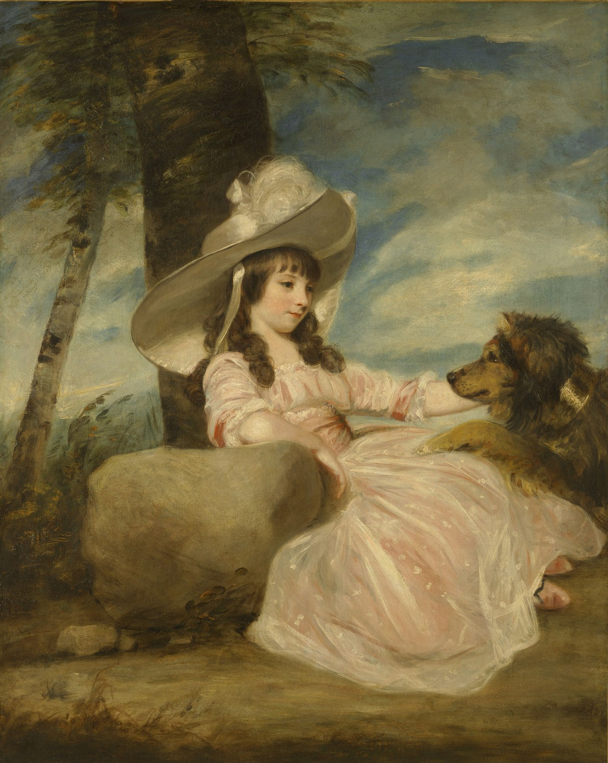 Portrait of Miss Anna Ward with Her Dog by Joshua Reynolds