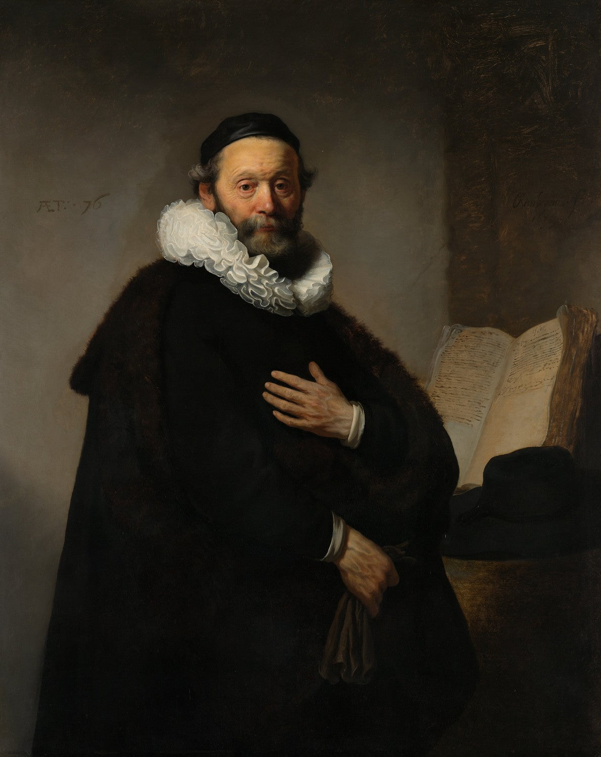 Portrait of Johannes Wtenbogaert by Rembrandt