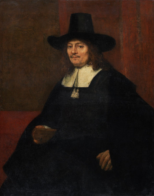 Portrait of a Man in a Tall Hat by Rembrandt