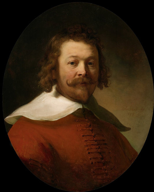 Portrait of a Man in a Red Coat by Rembrandt