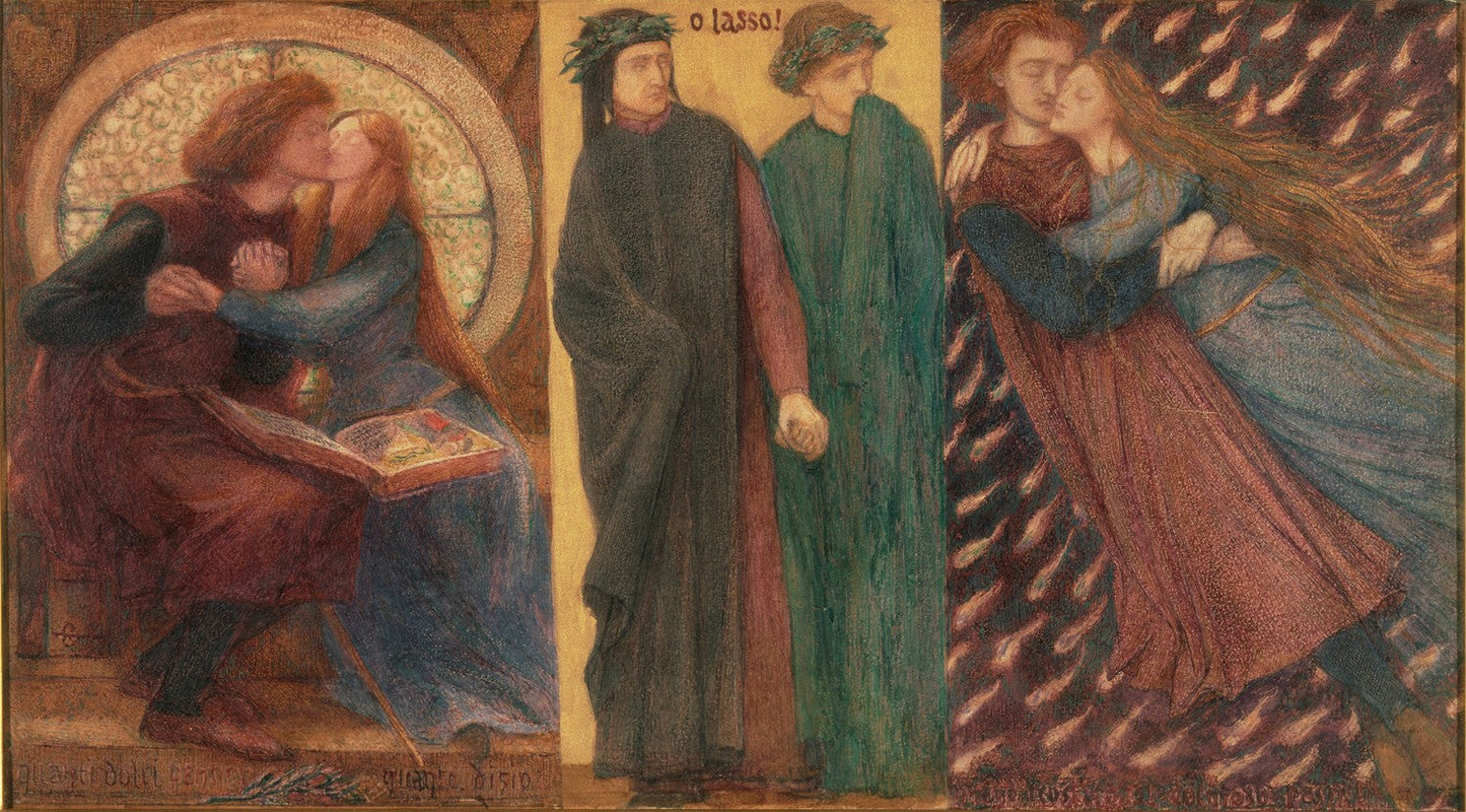 Paolo and Francesca da Rimini by Dante Gabriel Rossetti