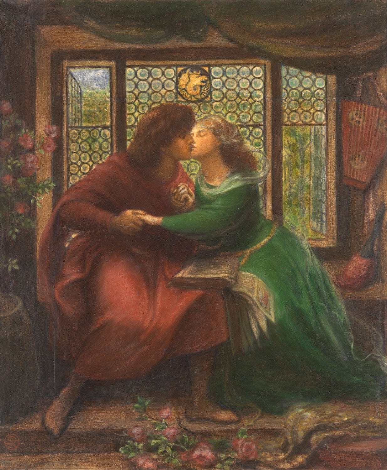 Paolo and Francesca da Rimini by Dante Gabriel Rossetti