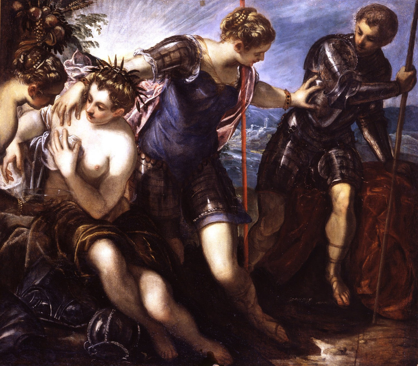 Pallas Athena drives away Mars by Tintoretto