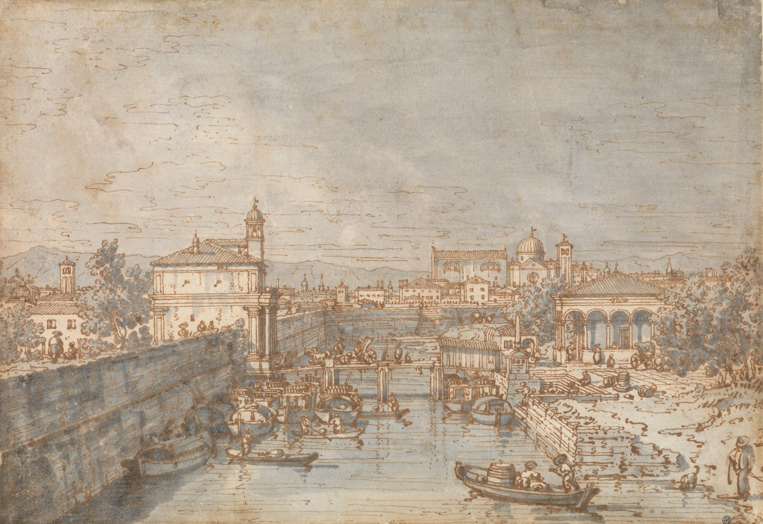 Padua: The River Bacchiglione and the Porta Portello by Canaletto