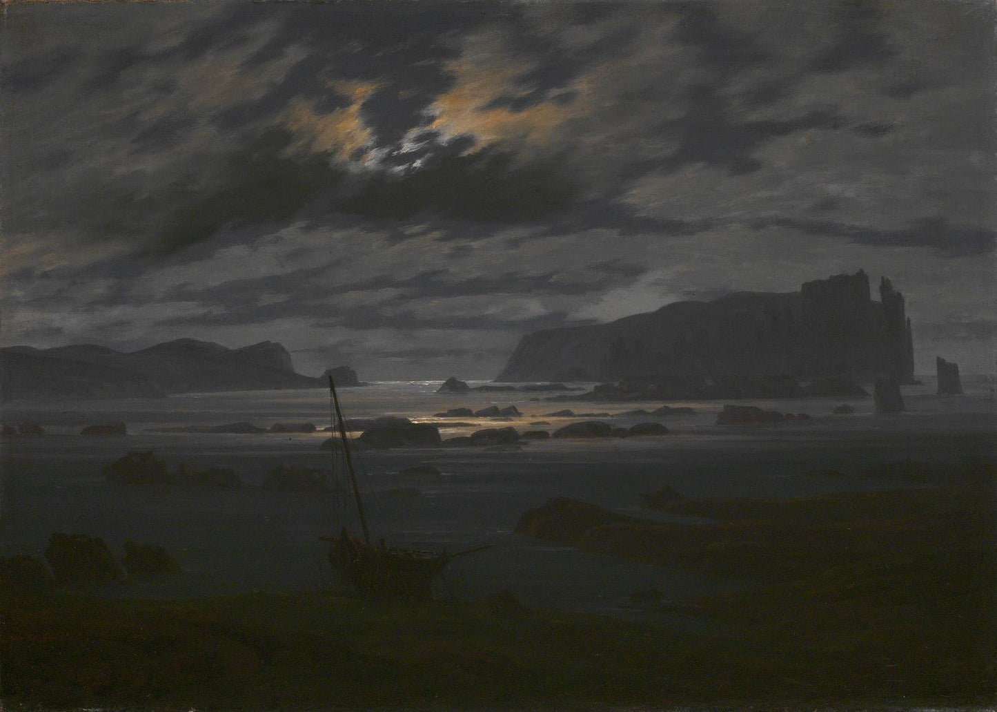 Northern Sea in the Moonlight by Caspar David Friedrich