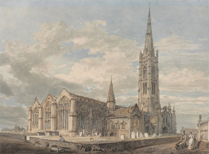 North East View of Grantham Church, Lincolnshire by J. M. W. Turner