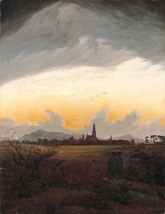 Neubrandenburg in the morning mist by Caspar David Friedrich