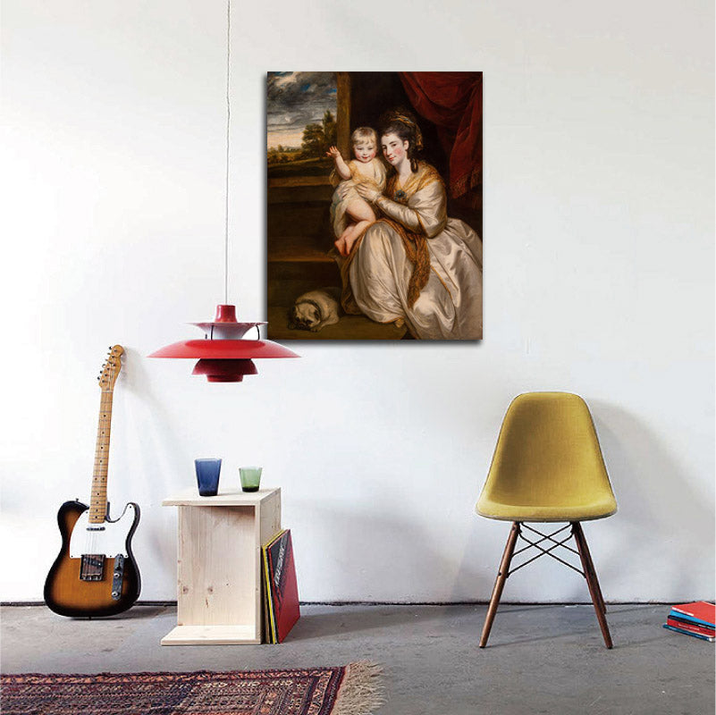 Mrs. John Weyland and Her Son John - by Joshua Reynolds