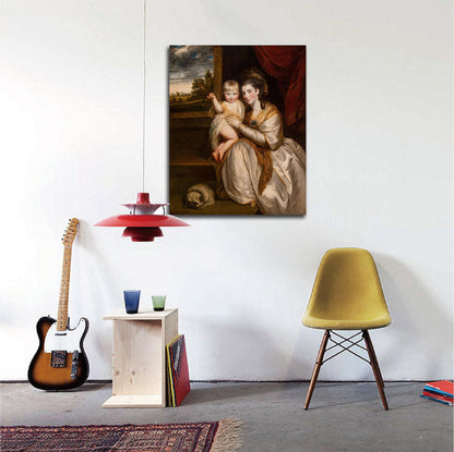 Mrs. John Weyland and Her Son John - by Joshua Reynolds