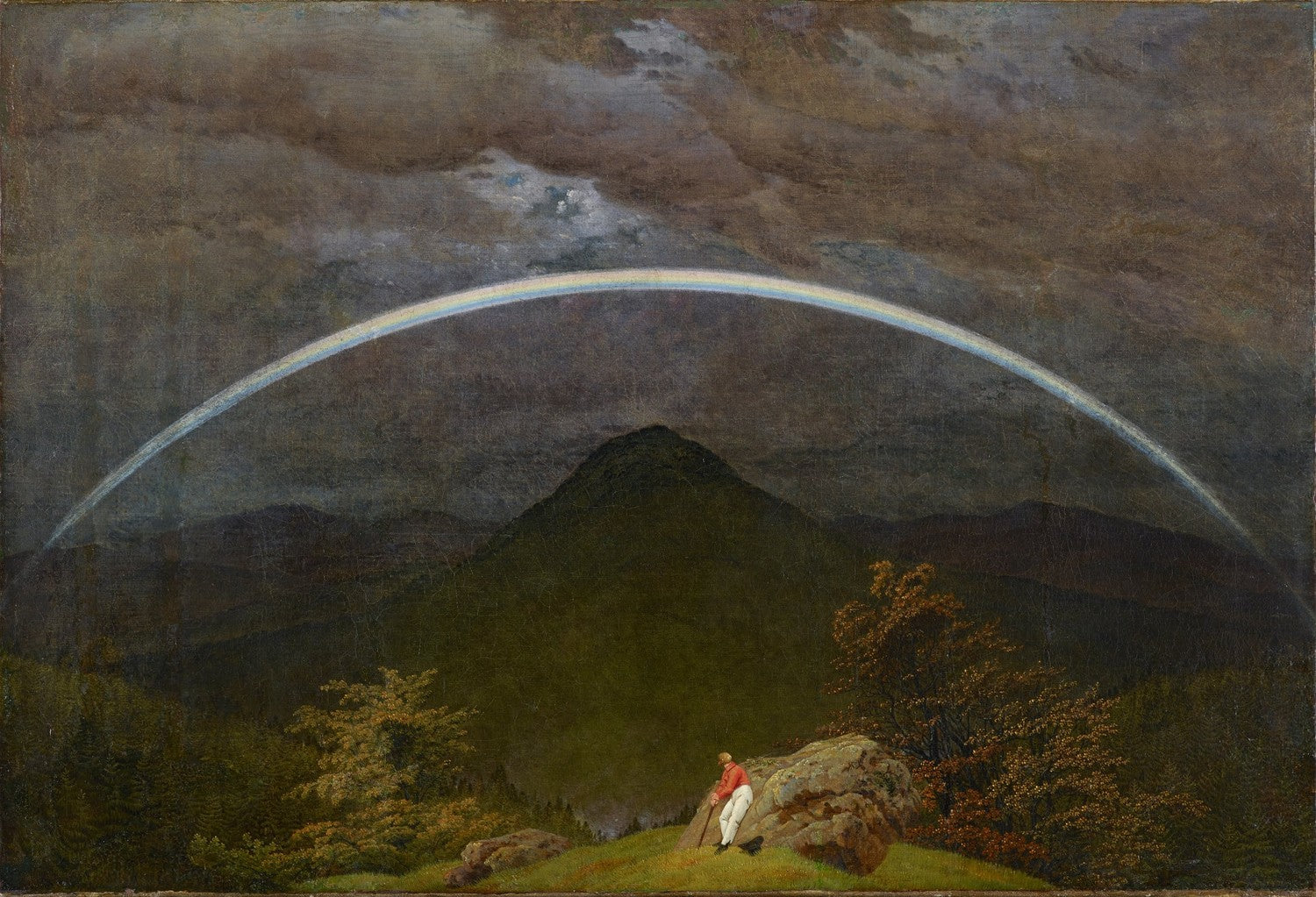 Mountain Landscape with Rainbow by Caspar David Friedrich