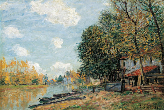 Moret: The Banks of the River Loing, 1877 by Alfred Sisley