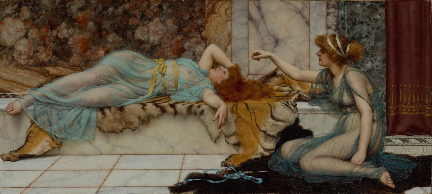 Mischief and Repose by John William Godward