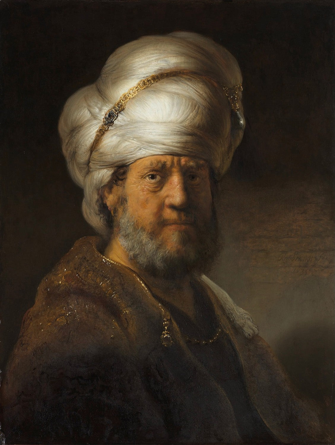 Man in oosterse kleding by Rembrandt