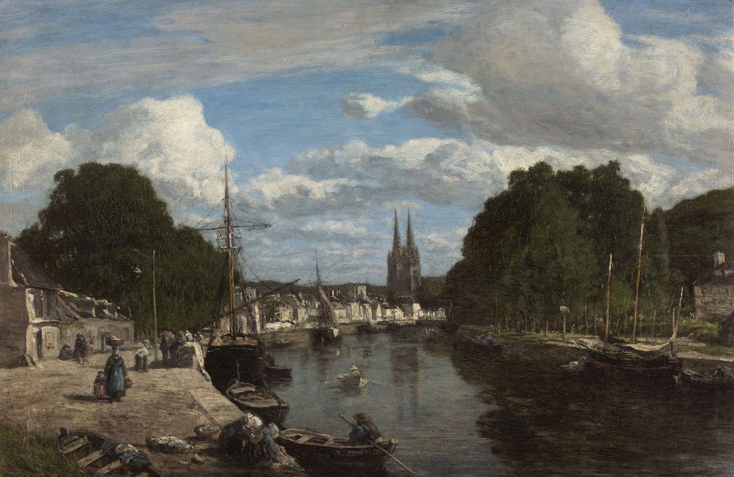 Le Port de Quimper by Eugène Boudin