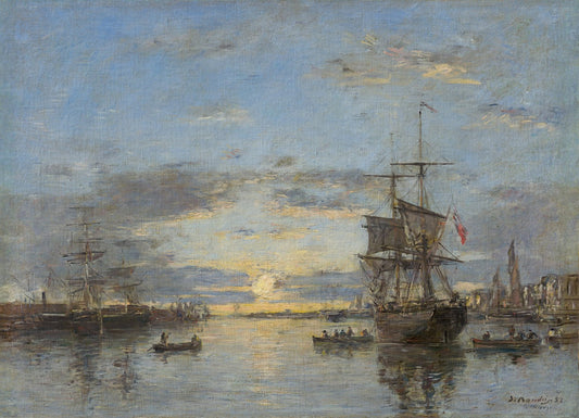 Le Havre: The Outer Harbor at Sunset by Eugène Boudin